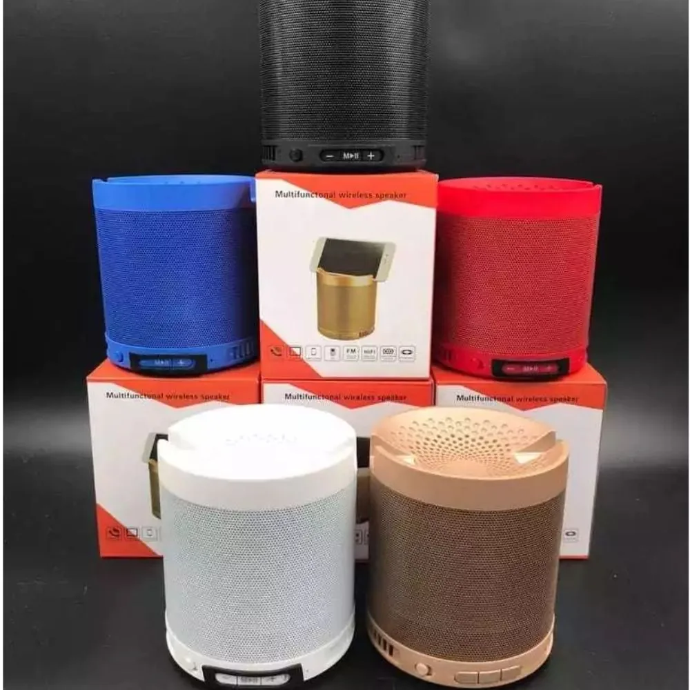 Caixa de Som Portátil Bluetooth com Suporte para Celular com Rádio Redondo - Imagem 4