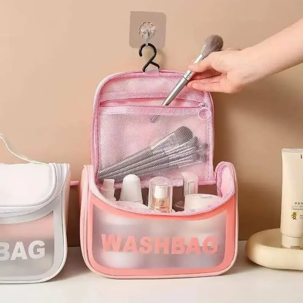 Bolsa Necessaire Transparente Washbag com Alça Impermeável para Viagem - Imagem 4