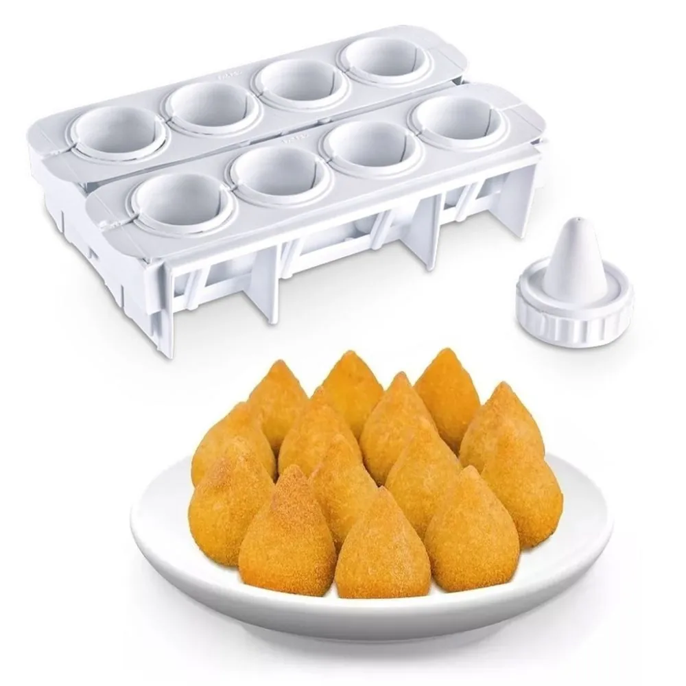 Formas Fábrica de Coxinhas Kit Modelador Faz 8 Coxinhas