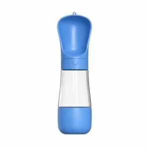 Garrafa Bebedouro Pet Portátil 2 em 1 Água e Ração para Cães 490ml Passeio