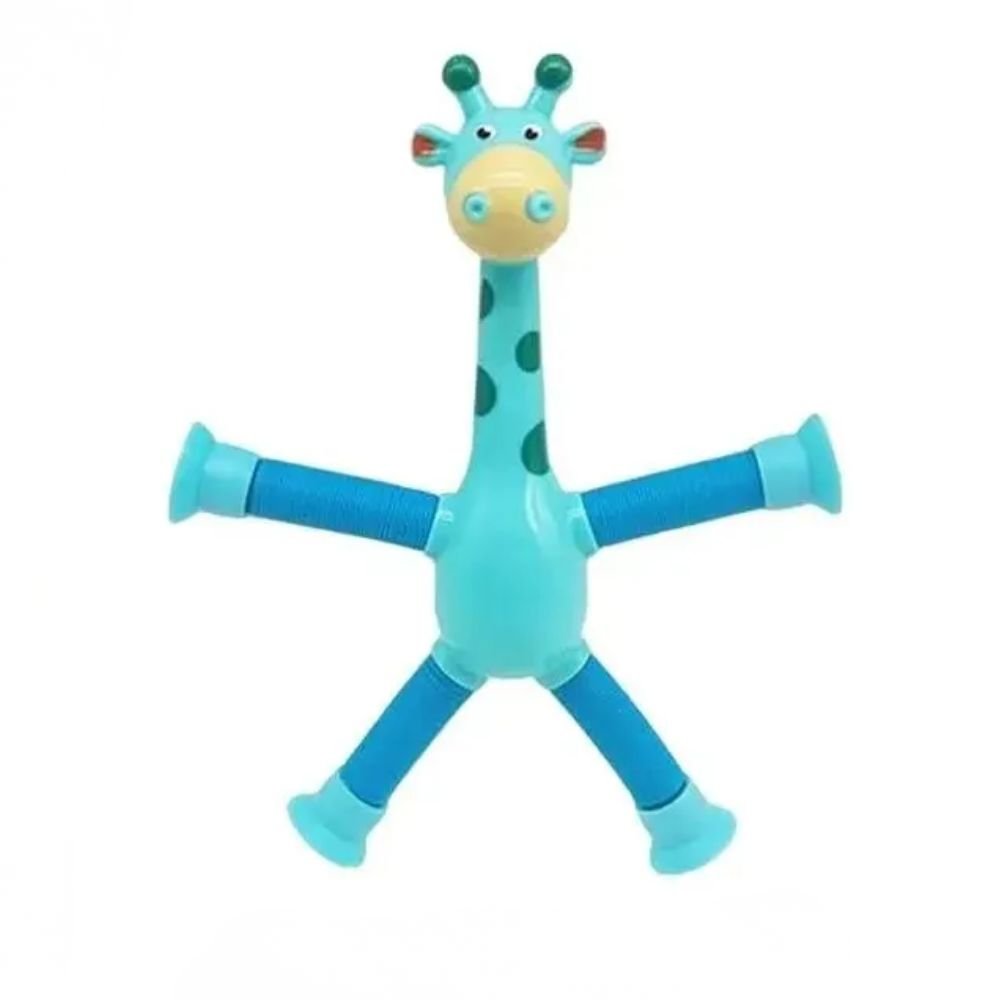 Girafa Mágica Pop Tube Flexível Led Brinquedo Infantil Sensorial com Ventosas