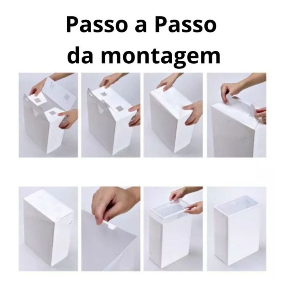 Kit 12 Caixas Organizadoras Tênis Sapatos Empilháveis Multiuso Abertura Frontal