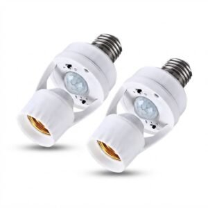 Kit 2 Soquete Sensor de Movimento E27 Acendimento Automático Fotocélula Bivolt