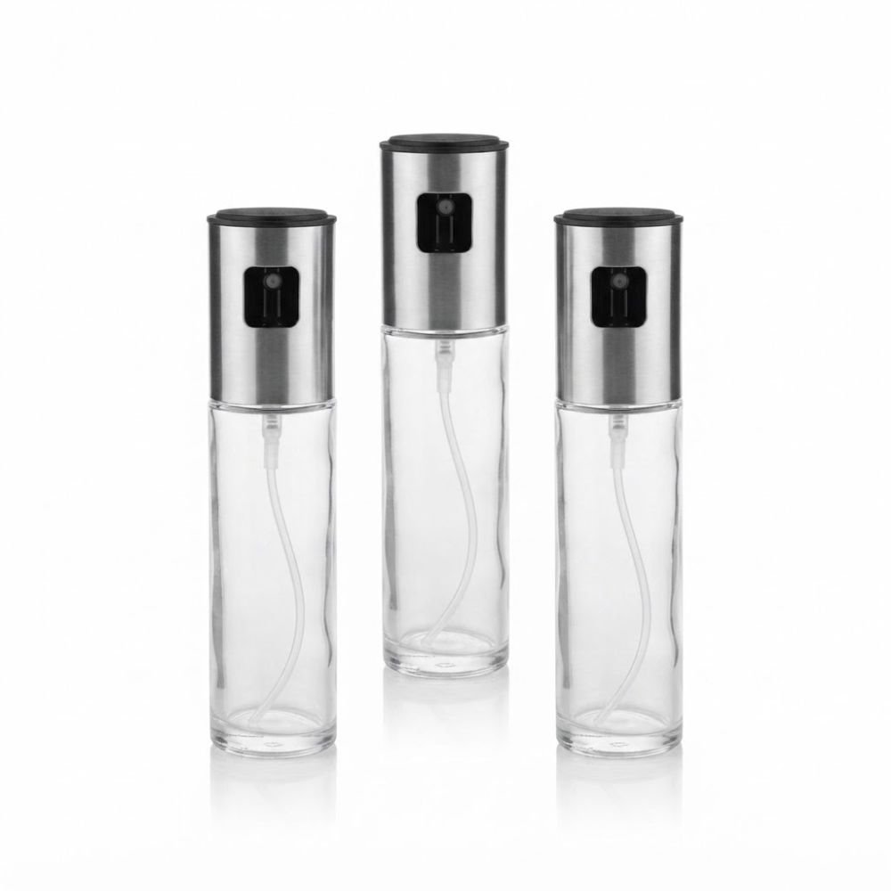 Kit 3 Pulverizadores Spray Azeite Vinagre 100ml Vidro Para Temperos
