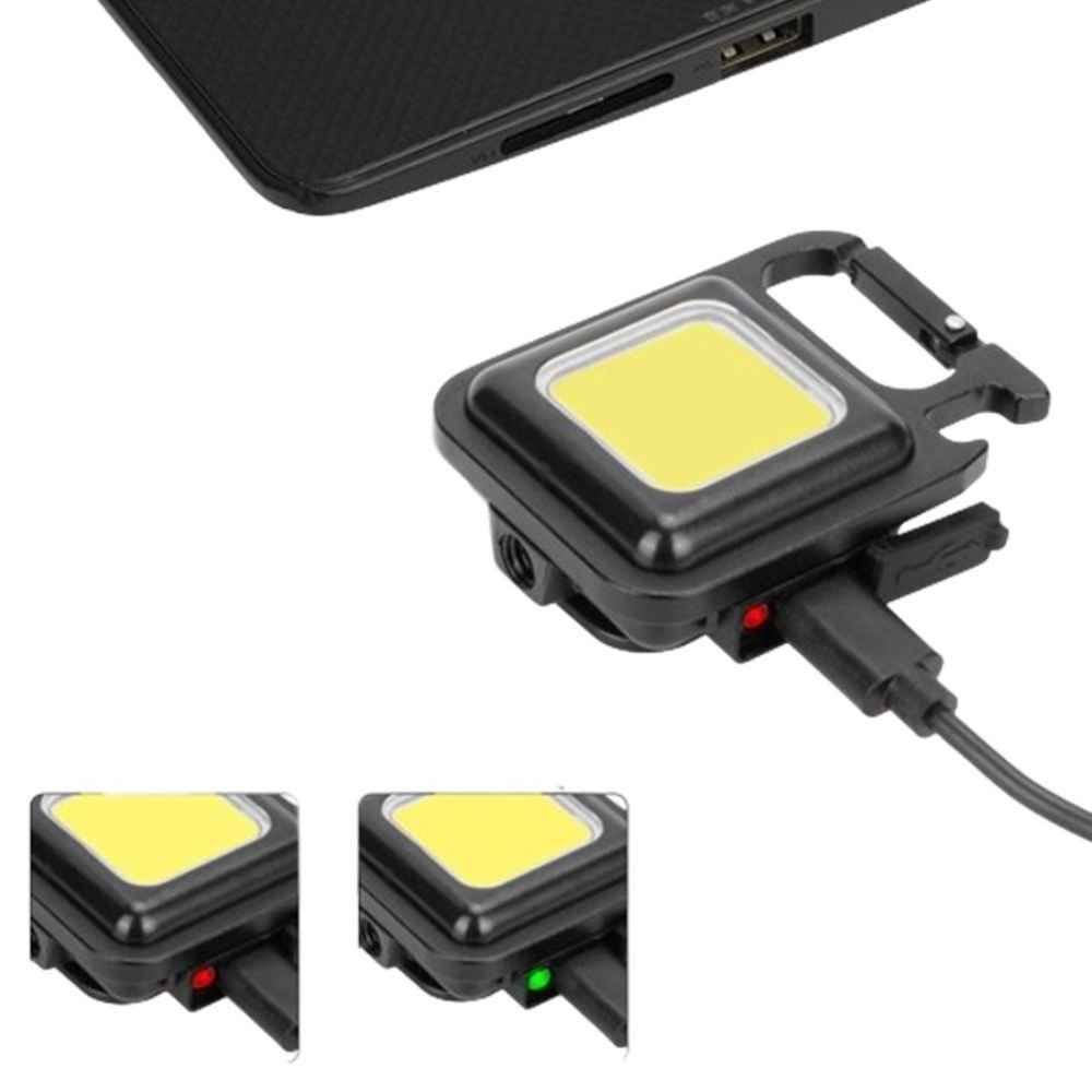 Kit 4 Lanternas Led Multifuncionais de Bolso Usb Recarregáveis com Mosquetão