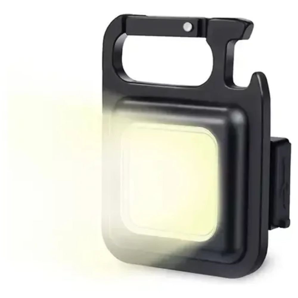 Kit 4 Lanternas Led Multifuncionais de Bolso Usb Recarregáveis com Mosquetão