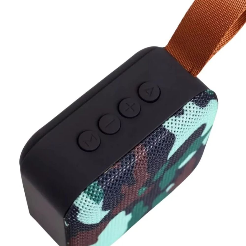Kit 5 Mini Caixas de Som Bluetooth 5w Portátil com Alça Rádio Fm Usb Tf