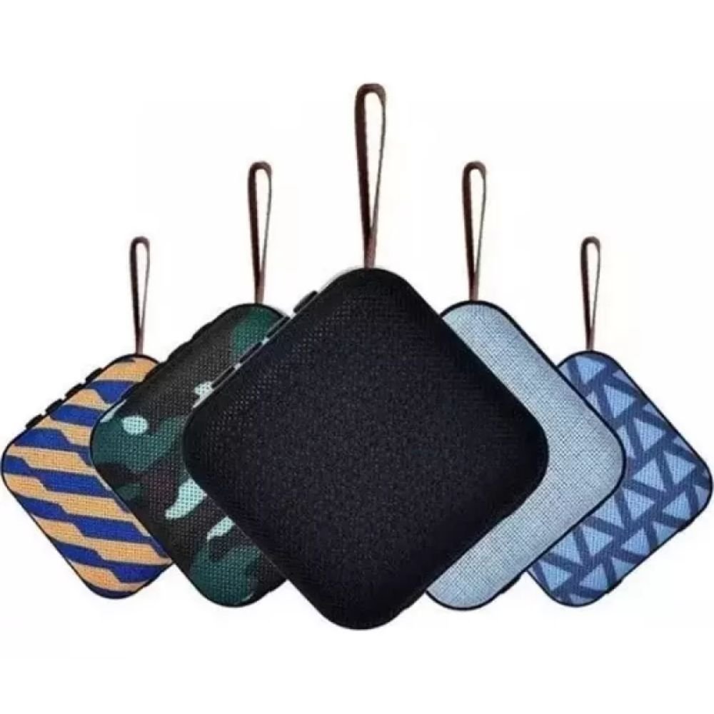 Kit 5 Mini Caixas de Som Bluetooth 5w Portátil com Alça Rádio Fm Usb Tf