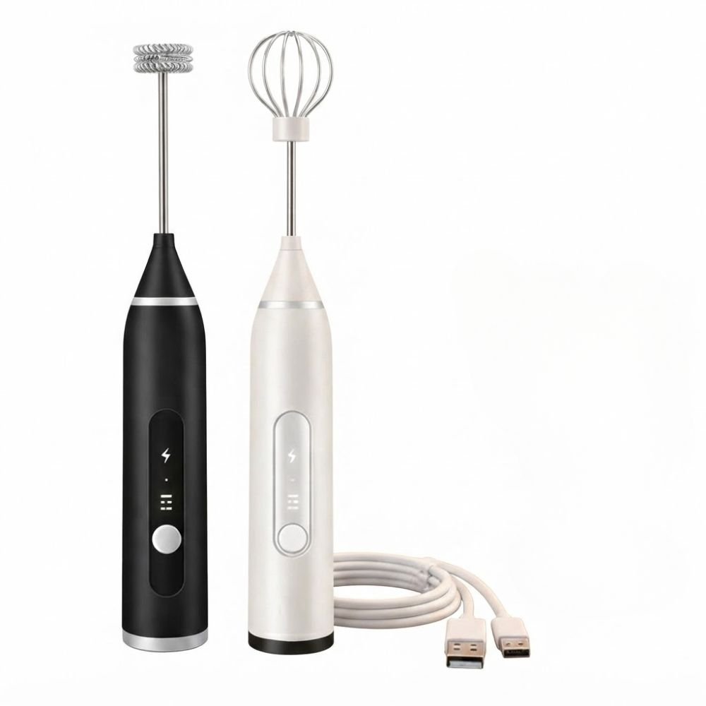 Kit com 2 Mixers Misturadores de Bebidas Elétricos Portáteis Usb Recarregáveis