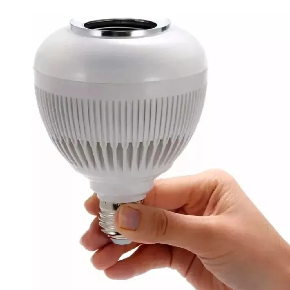 Lâmpada Bluetooth de Led Caixa de Som Luz Led Rgb com Controle 12w E27