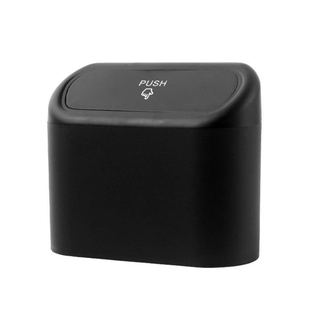 Lixeira Automotiva para Carro com Tampa Porta Lixo Veicular Compacta Preta