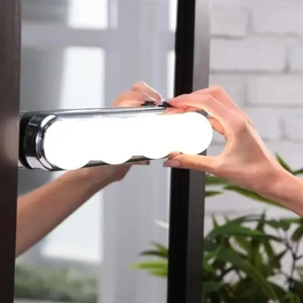 Luz de Espelho Maquiagem Led 4 Lâmpadas Sem Fio