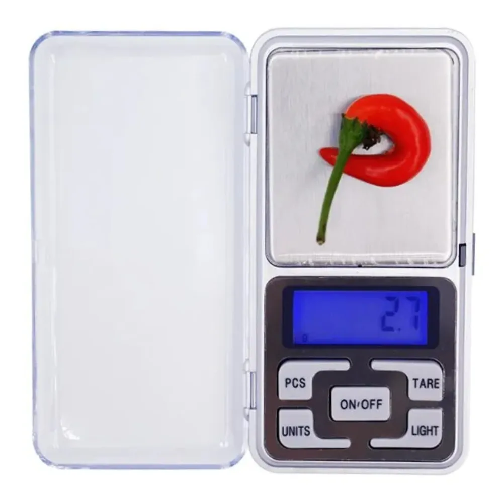 Mini Balança de Bolso Digital de Alta Precisão 0 1g Até 500g