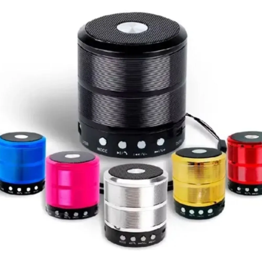 Mini Caixa de Som Speaker Bluetooth Portátil Ws 887 Sortidas