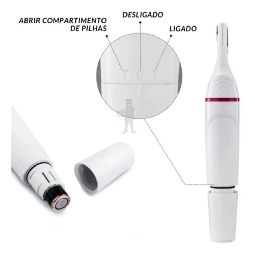 Mini Depilador Elétrico Portátil 5 em 1 Feminino Aparador de Pelos Faciais