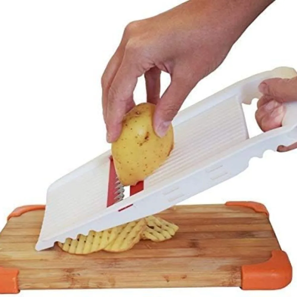 Multi Cortador Fatiador Batata Picador Legumes Manual 5 em 1