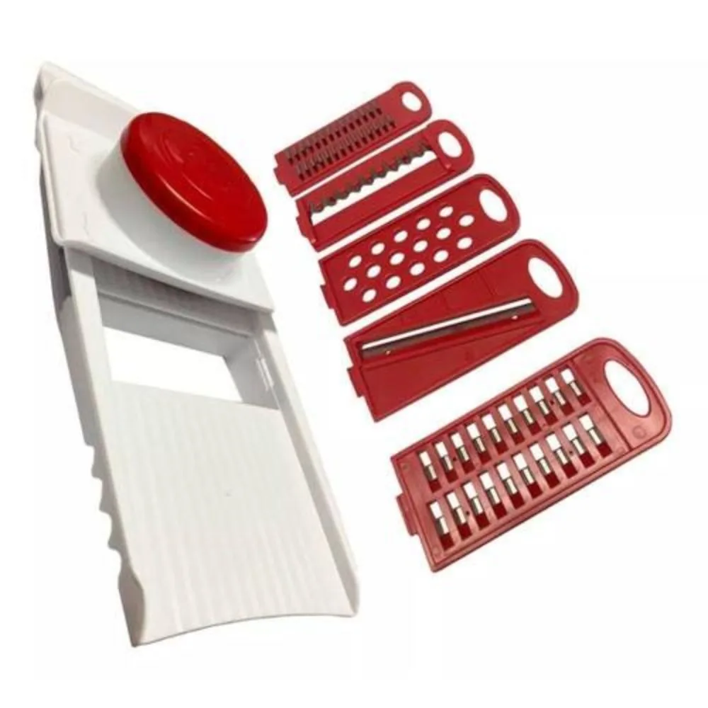 Multi Cortador Fatiador Batata Picador Legumes Manual 5 em 1