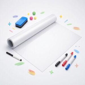 Papel de Parede Adesivo Quadro Branco Lousa Cortável Reutilizável 45x200cm