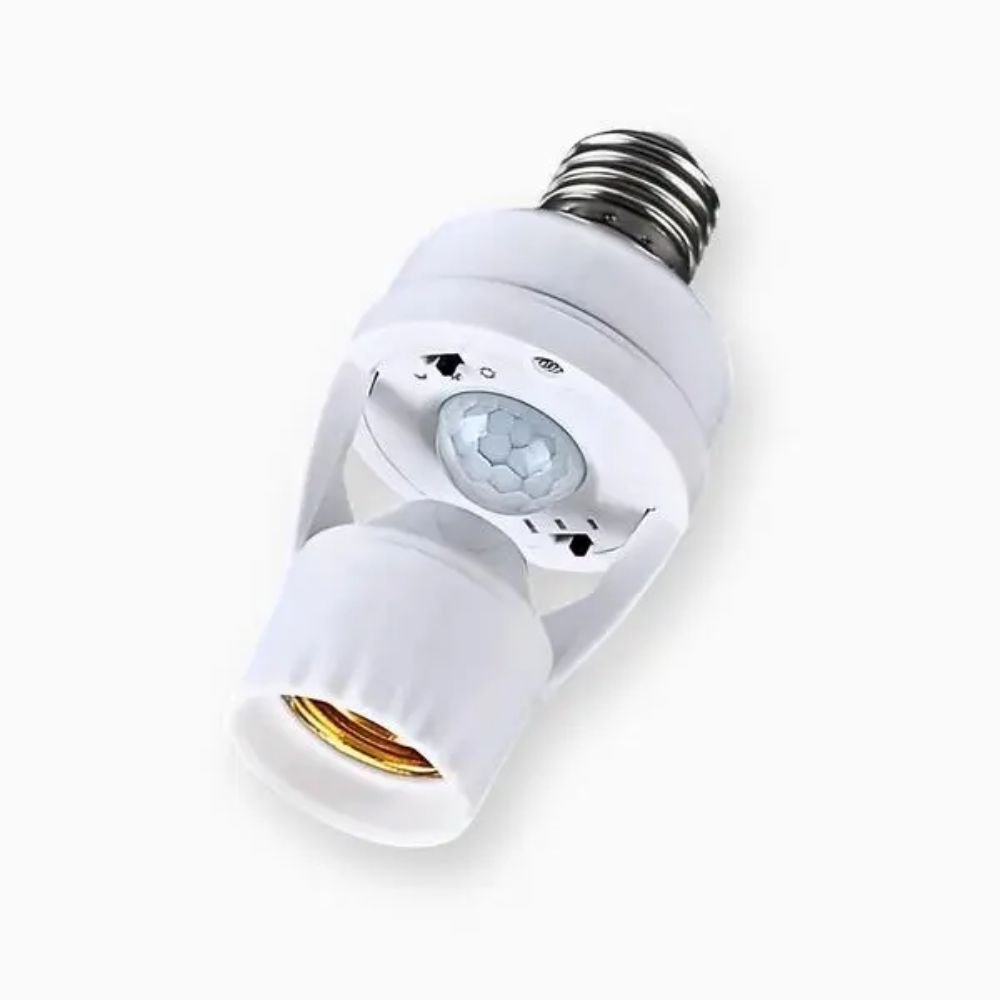 Sensor de Movimento para Lâmpada E27 com Fotocélula 360 Automático Bivolt