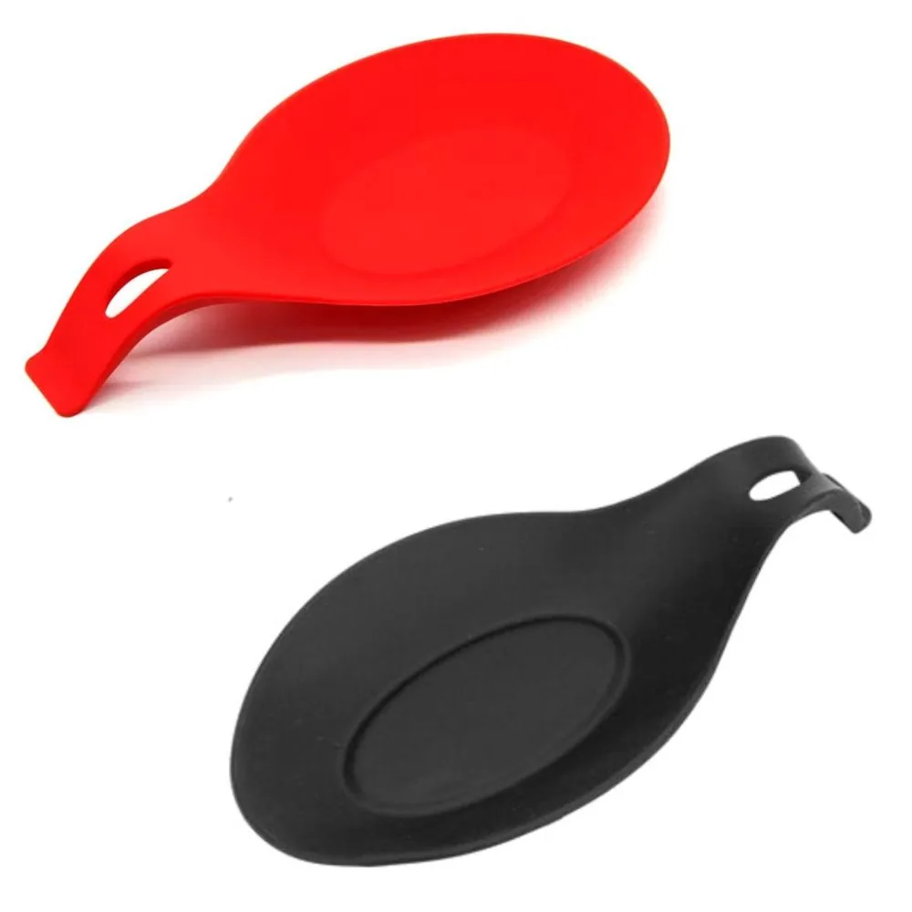 Suporte Descanso de Talheres Vermelho com Apoio Alça Silicone
