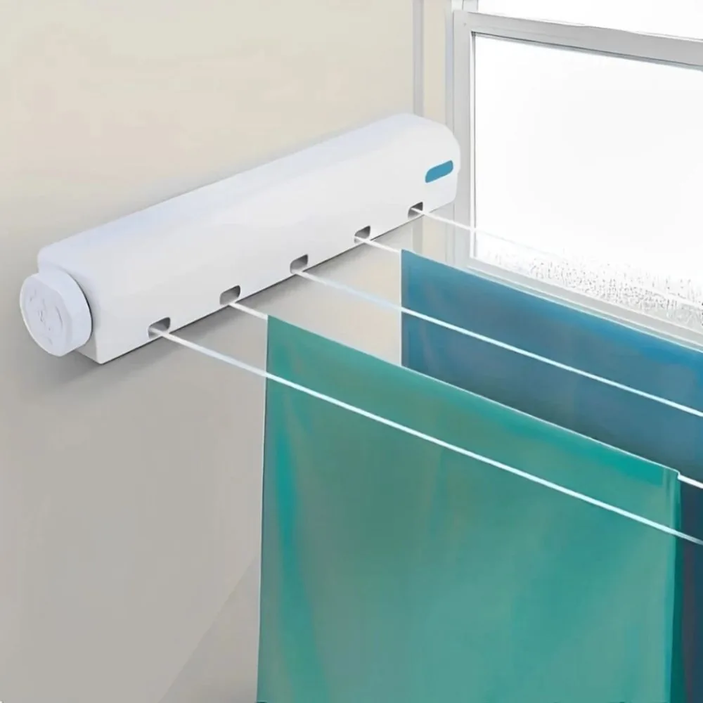 Varal de Parede Automático Retrátil Secalux 5 Cordas 4 1m