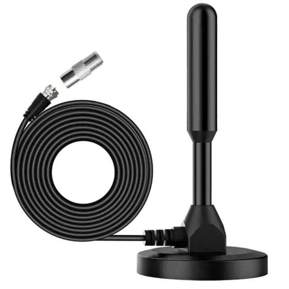 Antena Tv Digital Interna Hd 3m Sinal Estável Base com Imã a Prova de Água