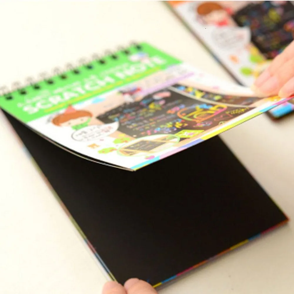 Bloco Caderno de Desenho Sketchbook com Papel Mágico Colorido