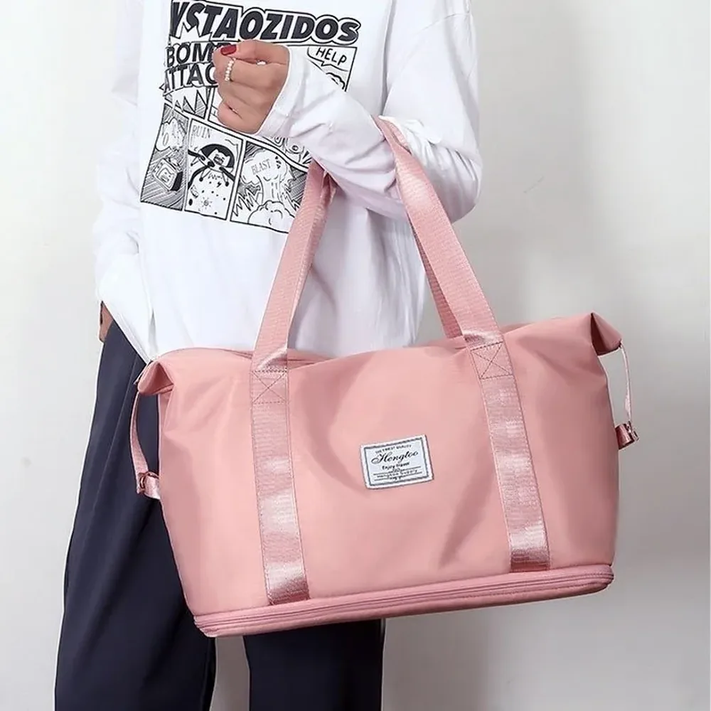 Bolsa de Viagem Academia Impermeável Dobrável Expansível Feminina