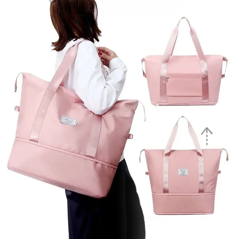 Bolsa de Viagem Academia Impermeável Dobrável Expansível Feminina