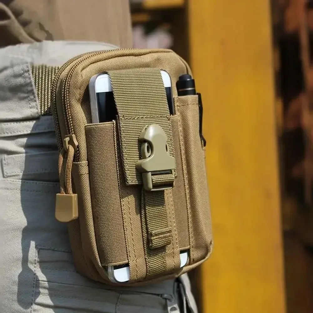 Bolsa Pochete Tática Militar Compacta com Porta Celular