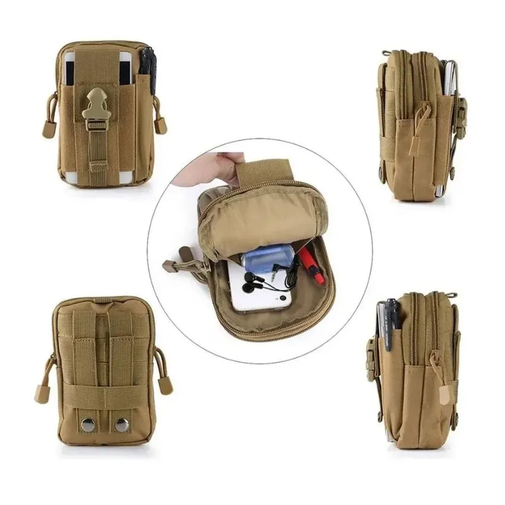 Bolsa Pochete Tática Militar Compacta com Porta Celular