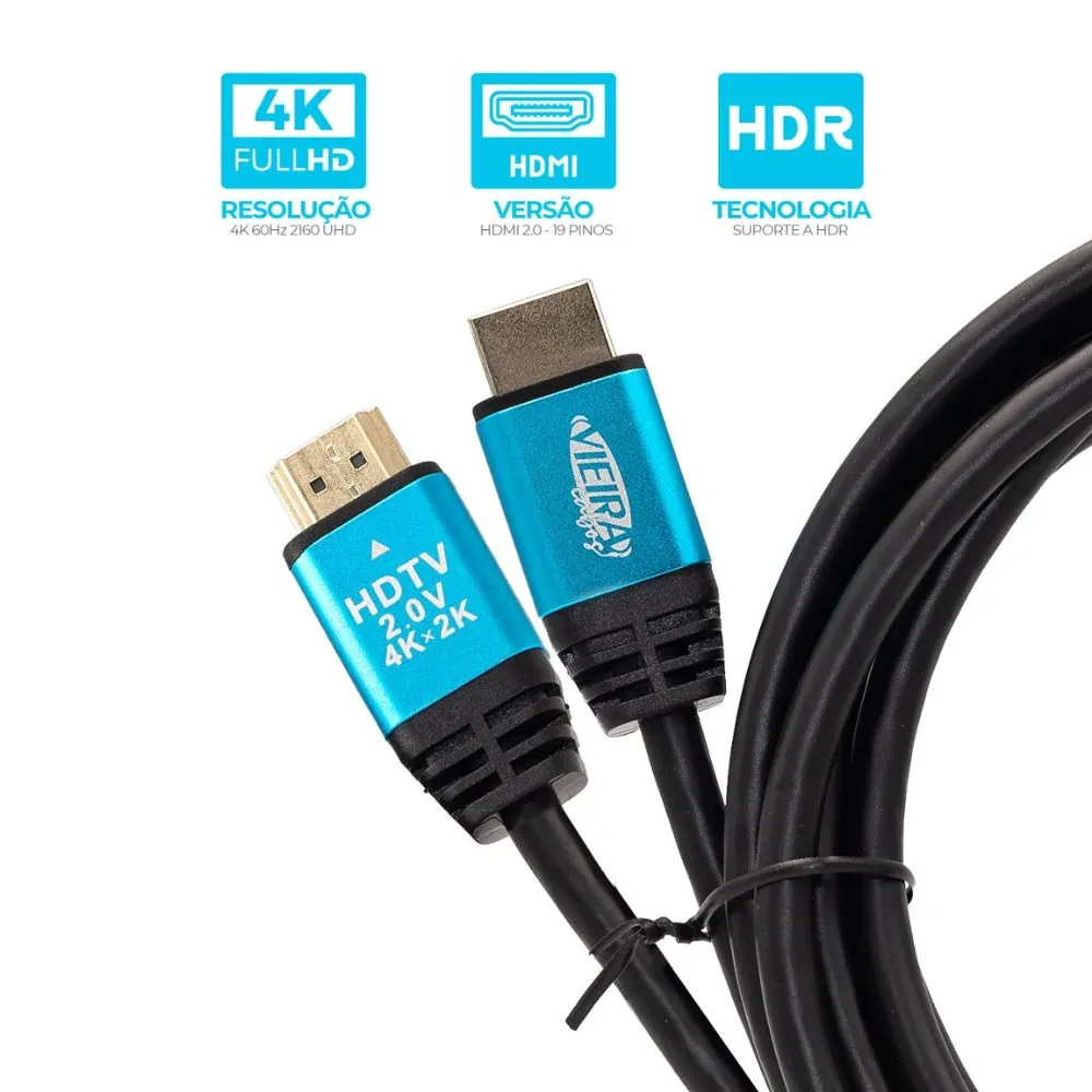 Cabo Hdmi 2 0 10 Metros 4k Ultra Hd Alta Velocidade