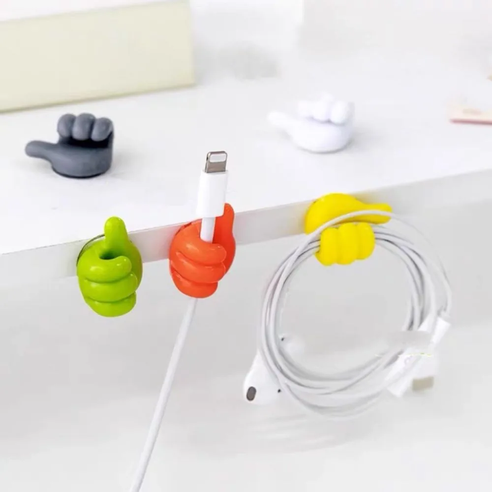Ganchos de Parede Organizador de Cabo Criativos de Silicone para Polegares