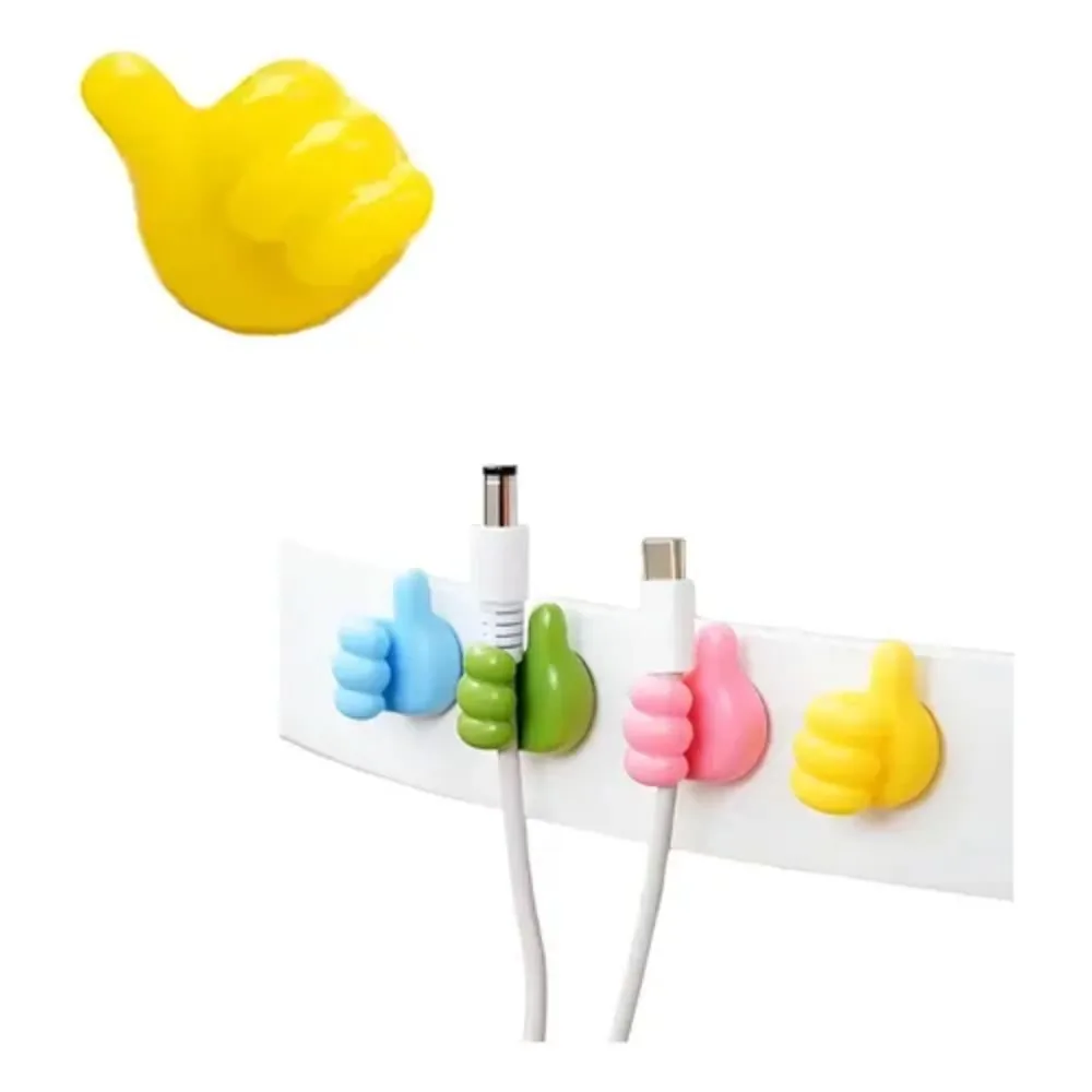 Ganchos de Parede Organizador de Cabo Criativos de Silicone para Polegares