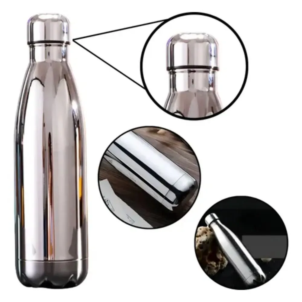 Garrafa Térmica Inox 500ml Parede Dupla a Vácuo Conserva Quente e Frio