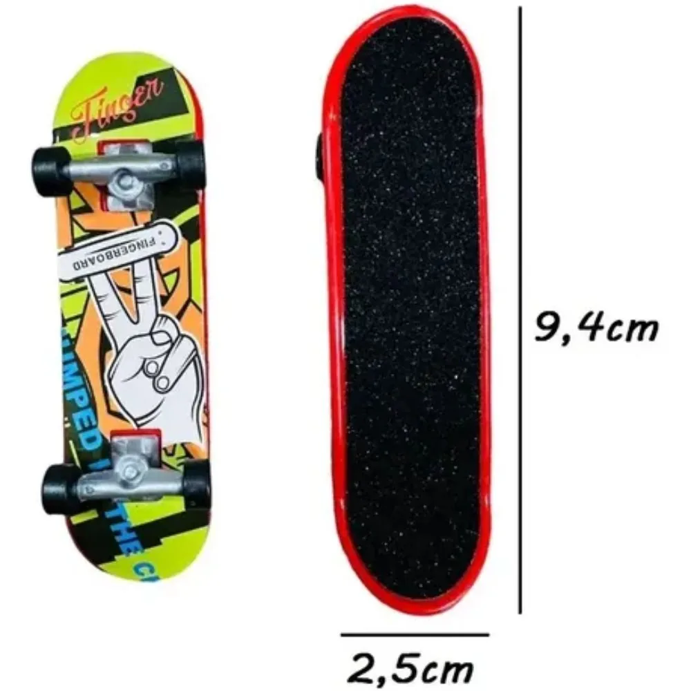 Kit 2 Mini Skate de Dedo Compacto e Portátil Fingerboard