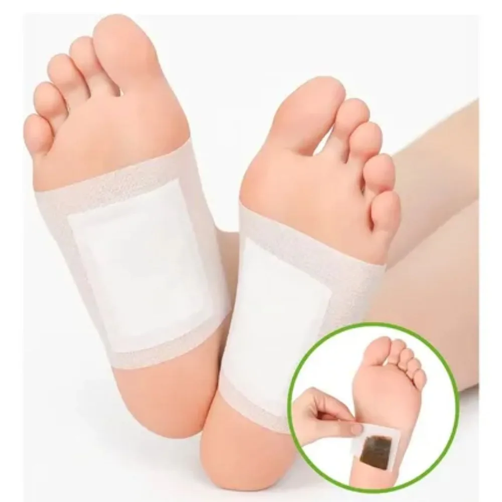 Kit com 10 Adesivos para os Pés Detox Pés Redutor Inchaço Remove Toxinas