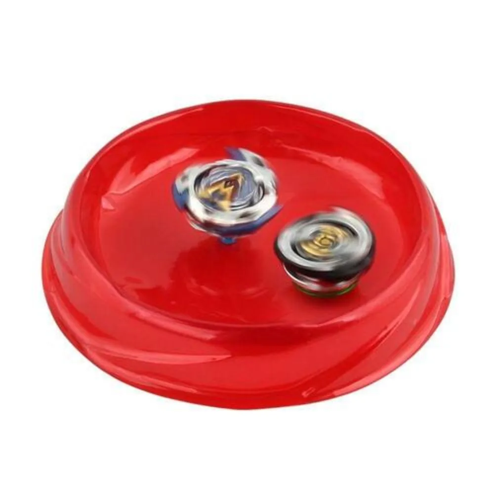 Kit com 4 Peças 2 Lançadores e Arena Piões de Metal Lançador Divertido