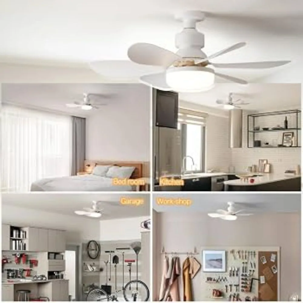 Lâmpada Ventilador de Teto Led 60w com Controle Remoto Pás Retráteis Bivolt