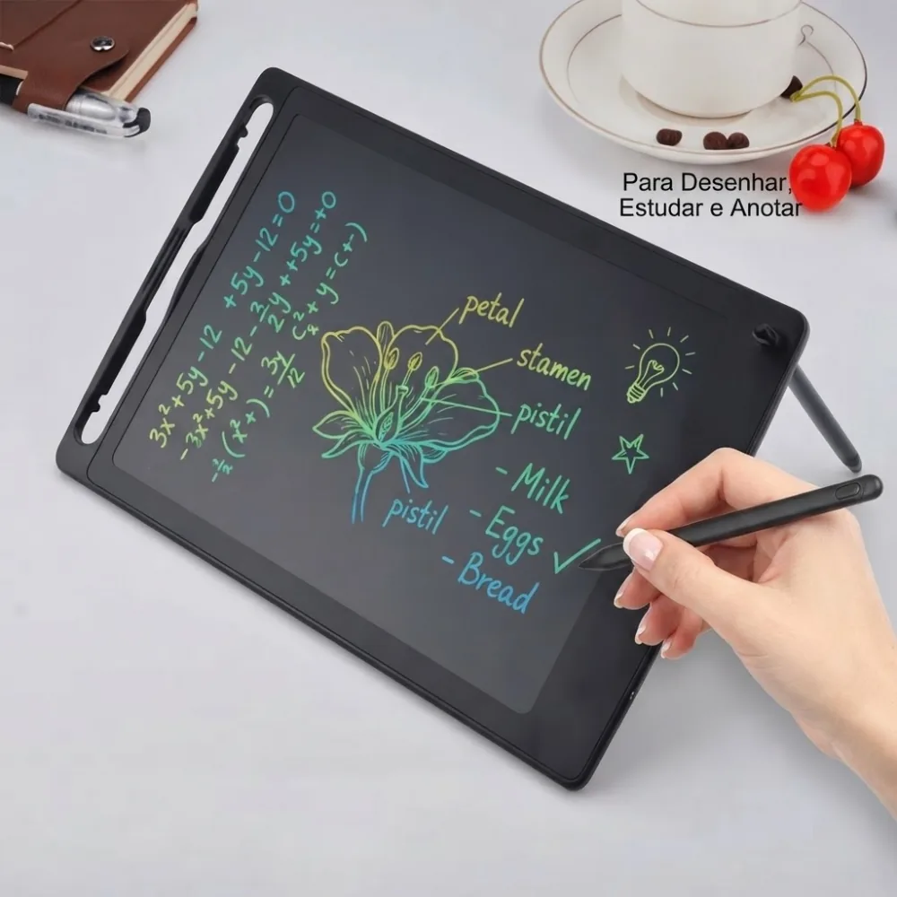 Lousa Mágica Lcd 12 Polegadas Tablet Digital com Escrita Colorida