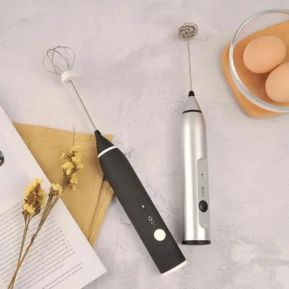 Mini Batedor Elétrico para Café Leite Cappuccino Milk Shake Recarregável