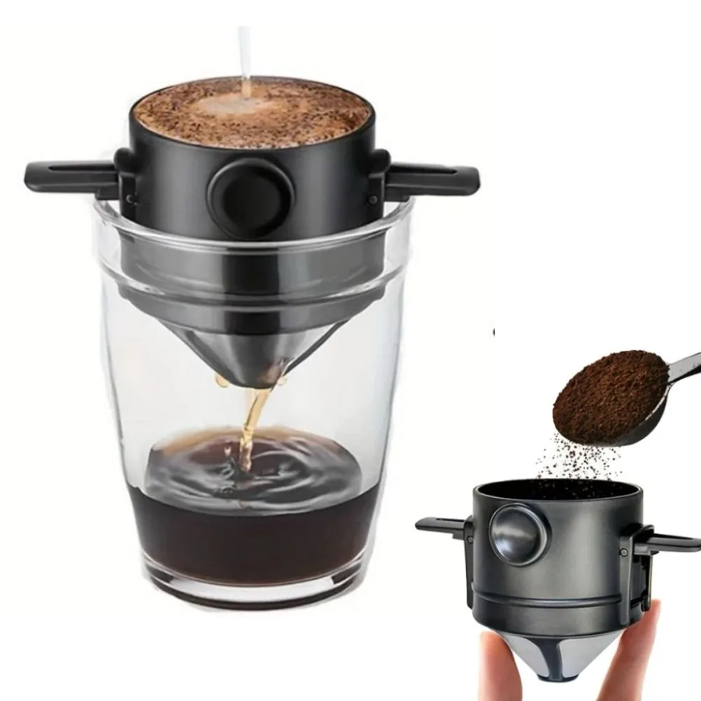 Mini Coador de Café Reutilizável Aço Inox Filtro Permanente para Café Chá