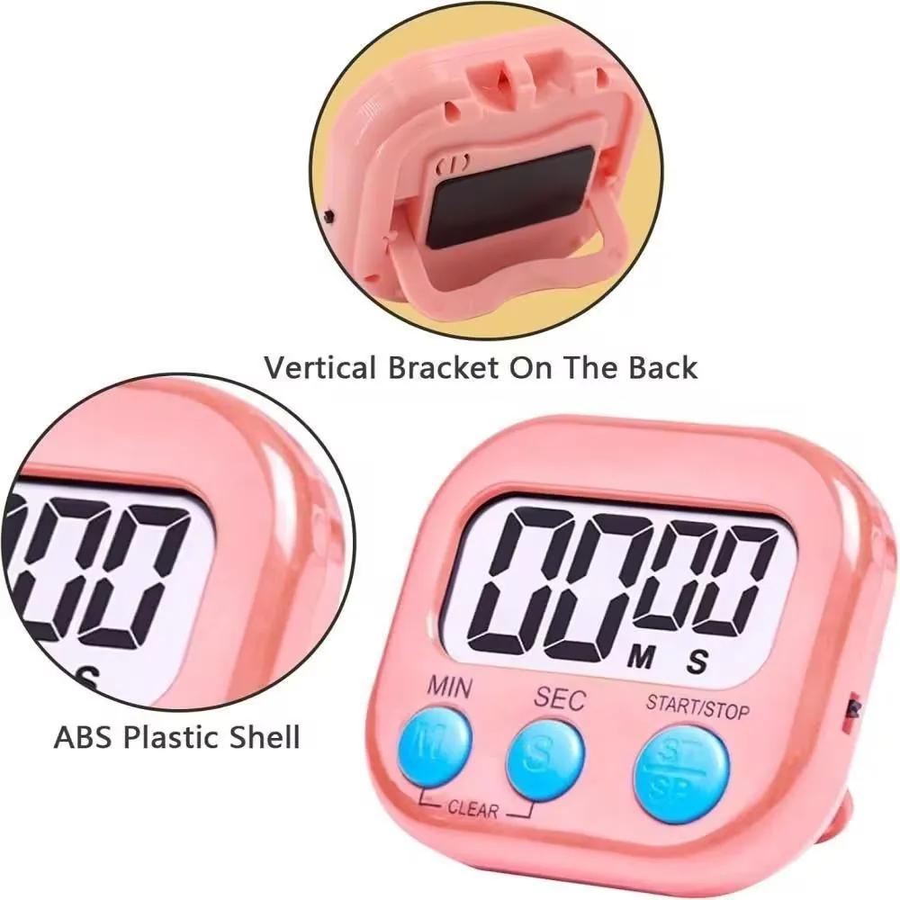 Mini Cronometro Timer Temporizador Digital Relógio Lcd para Mesa