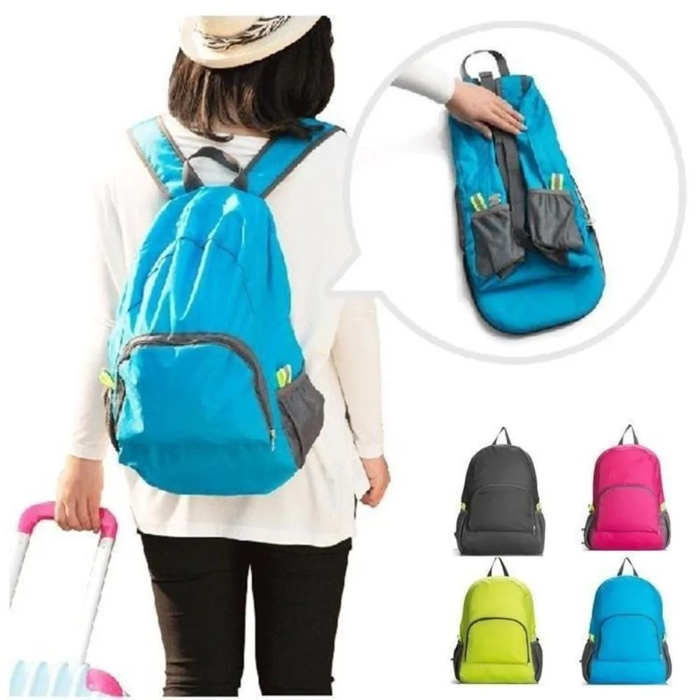 Mochila Dobrável de Nylon Compacta Impermeável 25l Unissex