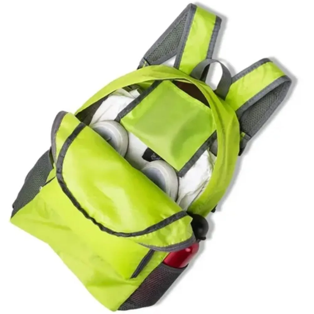 Mochila Dobrável de Nylon Compacta Impermeável 25l Unissex