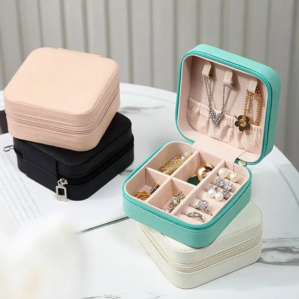 Necessaire Mini Porta Joias Portátil Estojo com Zíper