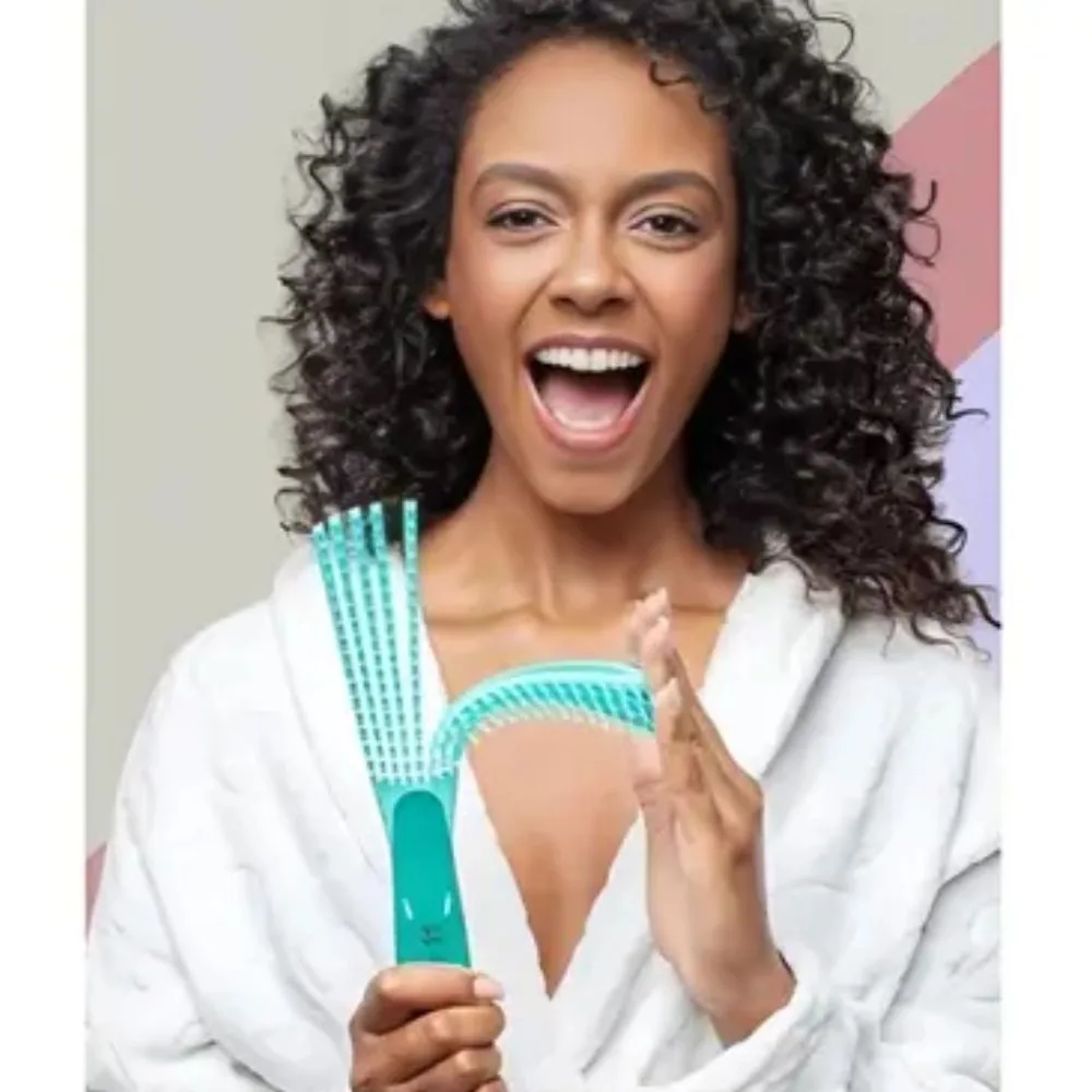 Pente de Cabelo Escova Polvo Ajustável 8 Garras com Pega Ergonômica