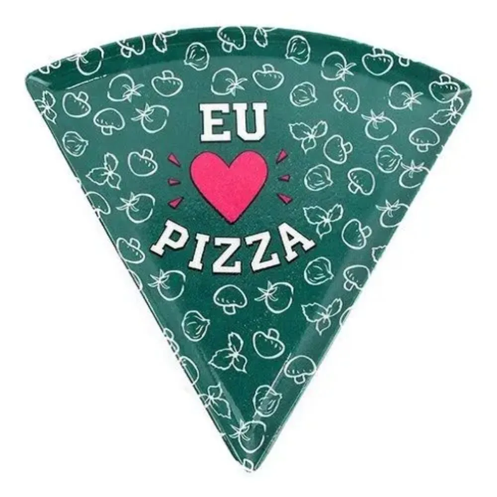 Pratos Pizza Melamina Triangular Estampas Sortidas